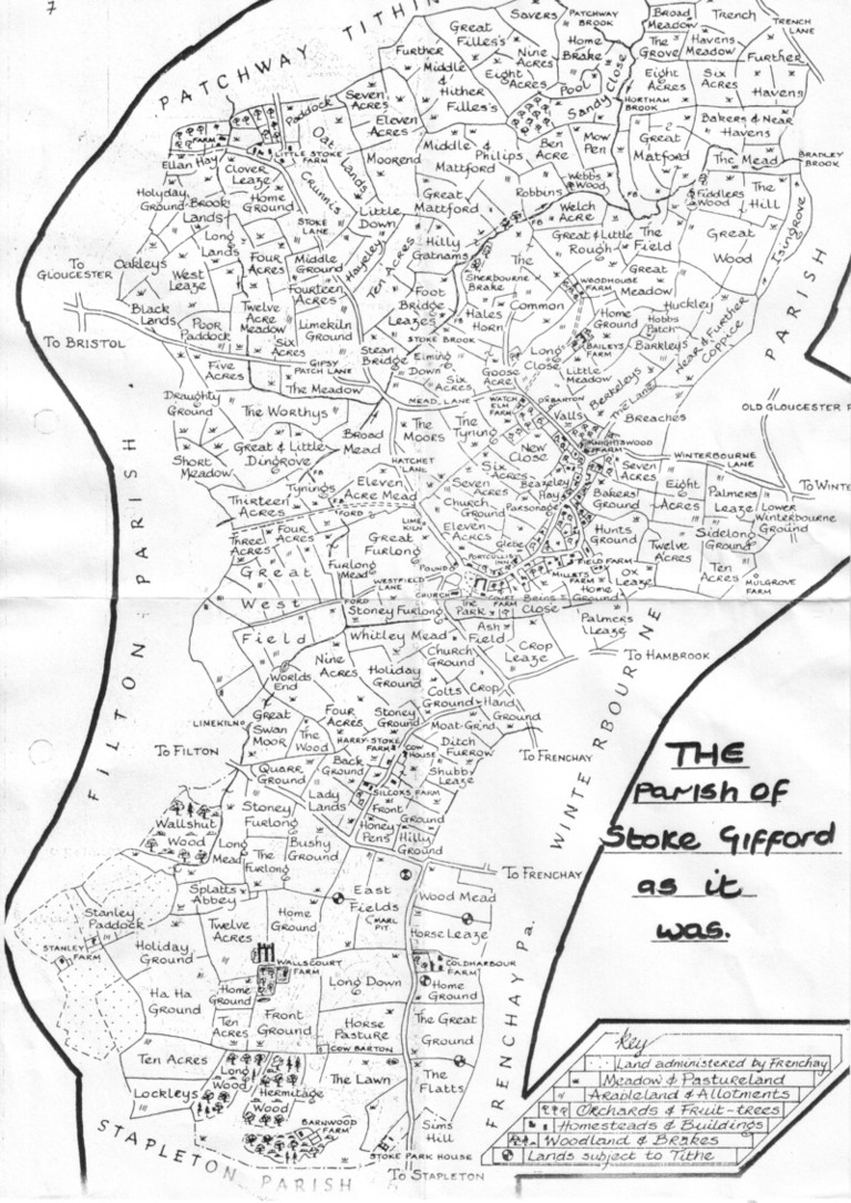 Map of Parish With Field Names