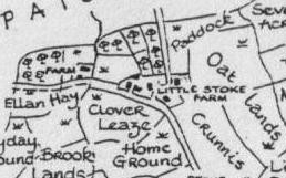 Map extract of Little Stoke  1842