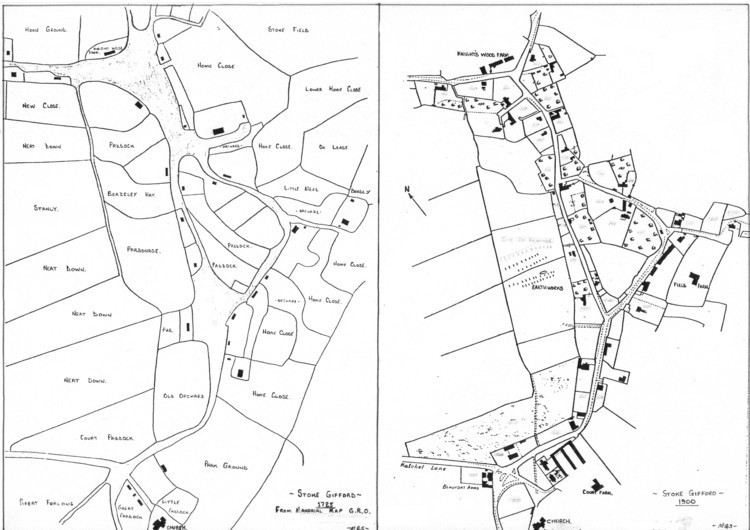 Maps Great Stoke 1725 and 1925