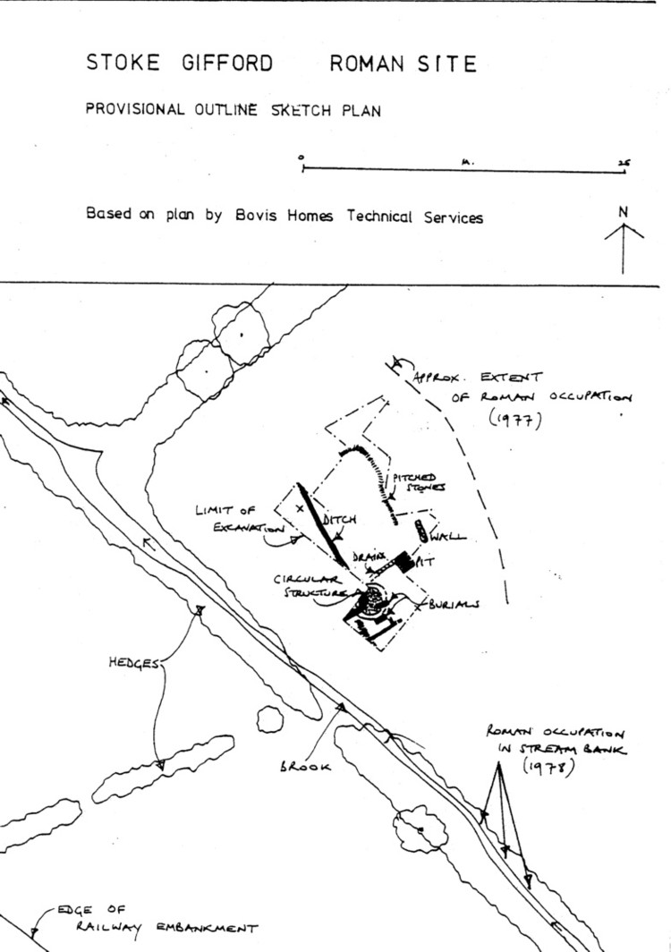  Stoke Gifford ‑ Roman Site plan of excavations