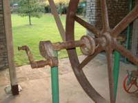 Walls court Farm steam engine flywheel