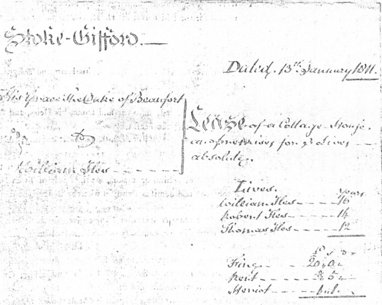 Abstract title deeds of william iles