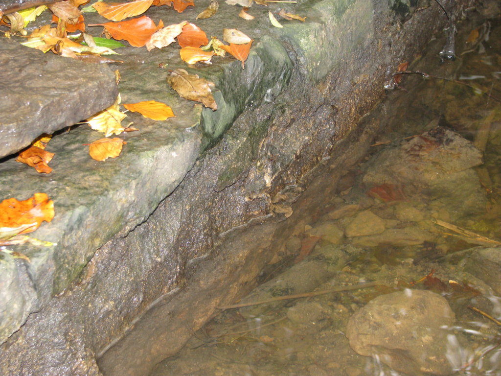 Stone structure in stream