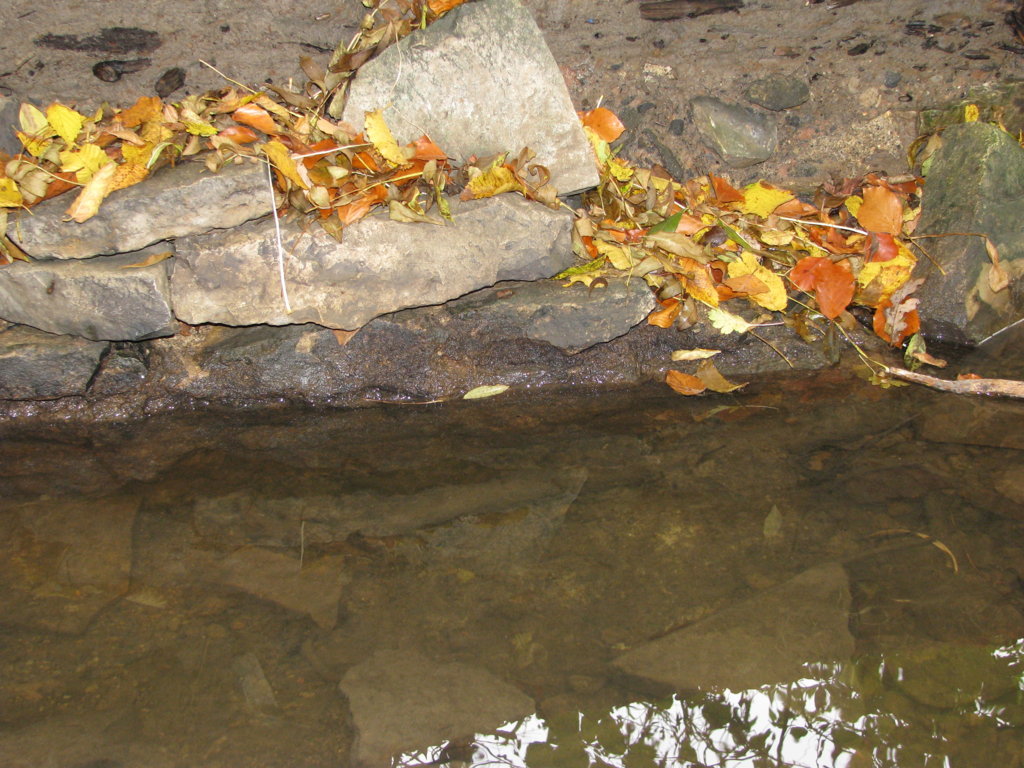 Stone structure in stream