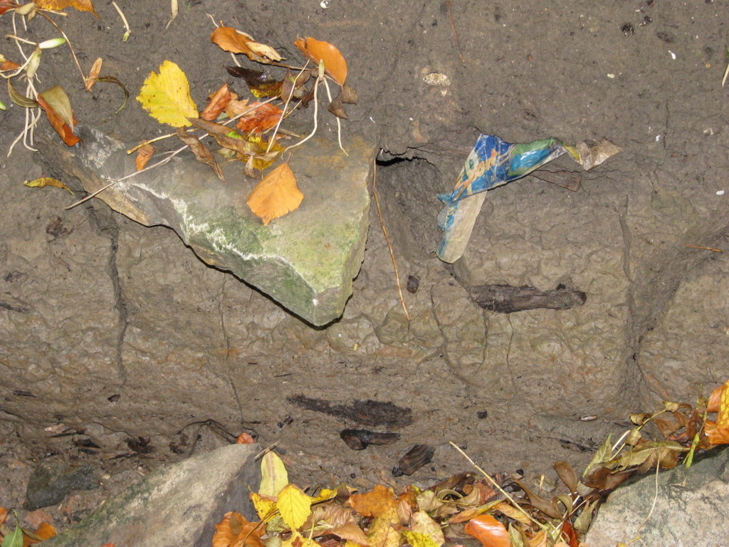 Stone structure in stream