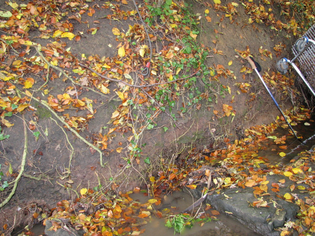 The stone structure in the stream