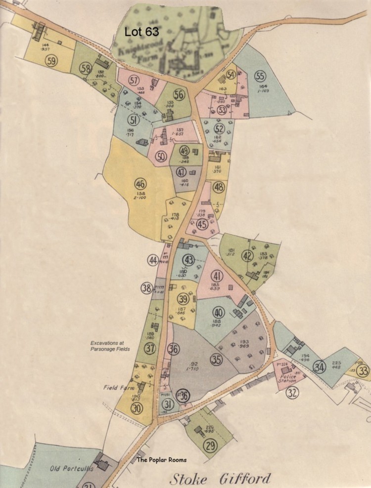1915 Sale map upper village with clickable sections