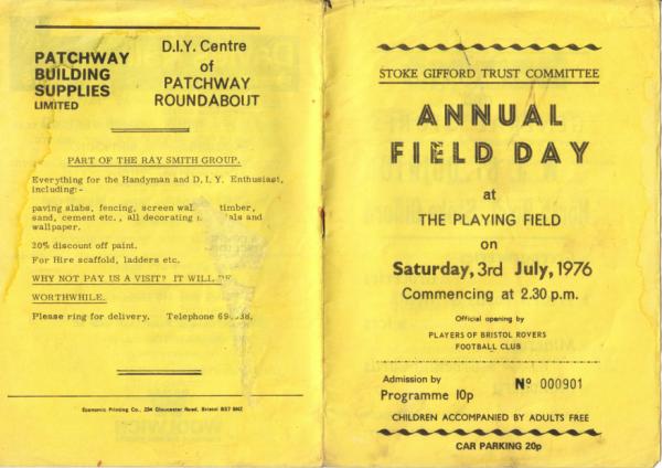 
Photo of Stoke Gifford Field day programme 1976