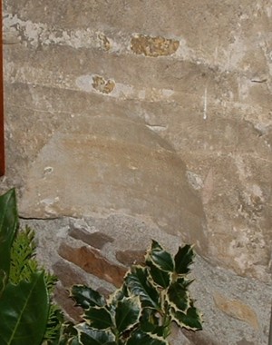 photo of stoupe in st michael's church porch